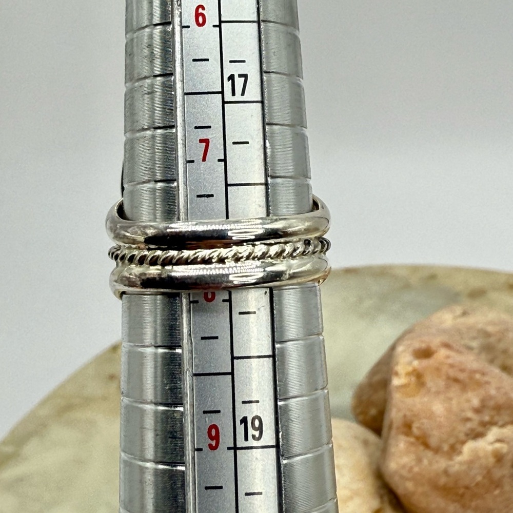 Native American Sterling Silver Purple Spiny Oyster 7-Stone Ring Roberta Begay - Picture 13 of 17